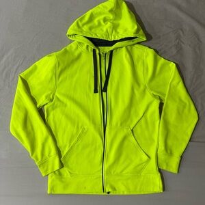 Neon Green Running Jacket with Black Accents
